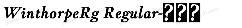 WinthorpeRg Regular字体转换